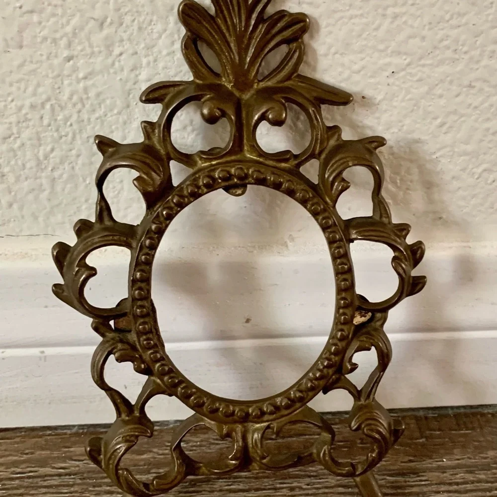 Vintage Brass Ornate Picture Frame 4/7 Inch